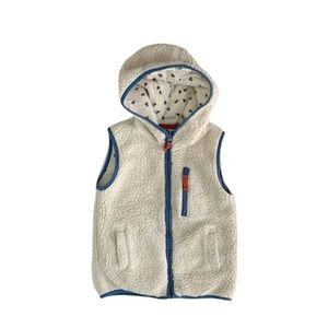 Mini Boden Sherpa Vest Hoodie | 4 - 5Y